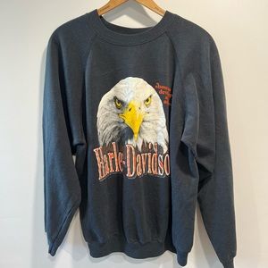 Harley-Davidson 1990 Eagle Crew/Sweatshirt- “about to develop an attitude” - XXL